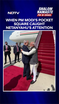 When PM Modi's Saffron Pocket Square Caught Netanyahu's Attention