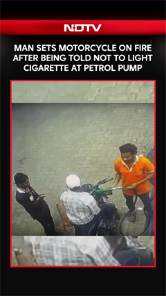 Man Sets Motorcycle On Fire After Being Told Not To Light Cigarette At Petrol Pump