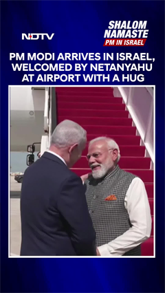 PM Modi Lands In Israel, Netanyahu Receives Him At Airport With A Hug