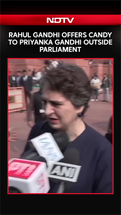 Rahul Gandhi News | LoP Rahul Gandhi Offers Candy To Congress MP Priyanka Gandhi