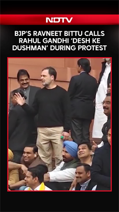 Video: Congress Vs BJP | BJP's Ravneet Bittu Calls Rahul Gandhi 'Desh Ke Dushman' During Protest
