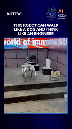 At India AI Summit, A Robot That Walks Like Dog And Thinks Like Engineer