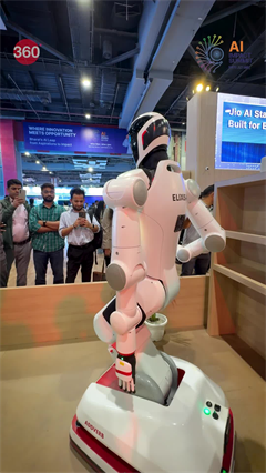 Robot On Duty At AI Summit 2026