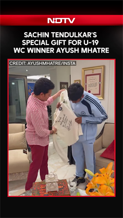 Sachin Tendulkar's Special Gift For U-19 WC Winner Ayush Mhatre