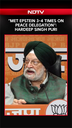 "Met Epstein 3-4 Times On Peace Delegation": Hardeep Singh Puri