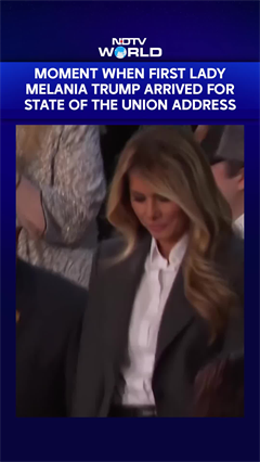Moment When US First Lady Melania Trump Arrived For President Trump's State Of The Union Address