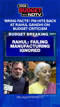 Budget 2026 News | 'Bring Facts, Not Politics': Nirmala Sitharaman Hits Back at Rahul Gandhi on Budget Criticism