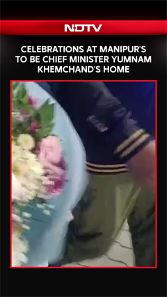 Celebrations At Yumnam Khemchand&rsquo;s Home After Being Named Manipur Chief Minister