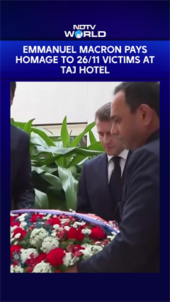 Macron In India | Emmanuel Macron Pays Homage To 26/11 Victims At Taj Hotel
