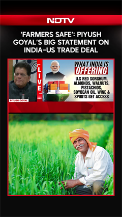 "Indian Farmers Fully Protected": Centre On India-US Deal Trade Deal