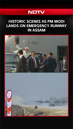 PM Modi Makes Historic Landing Aboard C-130J Aircraft On Assam Highway