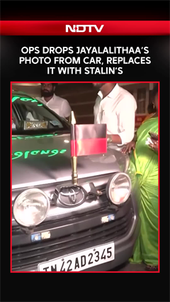 Video: Expelled AIADMK Leader Panneerselvam Drops Jayalalithaa’s Photo From Car, Replaces It With Stalin’s