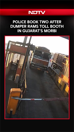 Video: Police Book Two After Dumper Rams Into Toll Booth in Gujarat’s Morbi