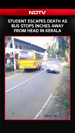 Kerala: Student Escapes Death As Bus Stops Inches Away From head