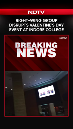 Right-Wing Group Disrupts Valentine's Day Event At Indore College, Cops Intervene