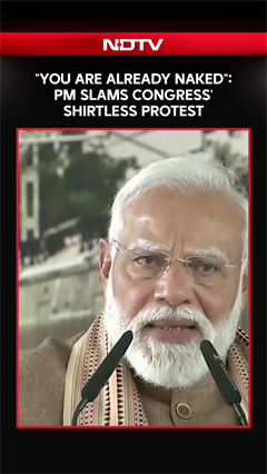PM Modi Speech | "You Are Already Naked": PM Modi Slams Congress' Shirtless Protest