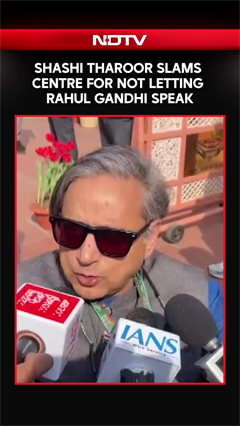 Shashi Tharoor News | Shashi Tharoor Slams Centre For Not Letting Rahul Gandhi Speak
