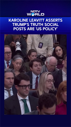 Donald Trump | Karoline Leavitt Asserts Trump's Truth Social Posts Are 'US Policy'