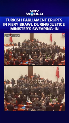 Turkish Parliament Erupts In Fiery Brawl During Justice Minister&rsquo;s Swearing-in