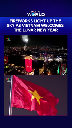 Fireworks Light Up The Sky As Vietnam Welcomes The Lunar New Year
