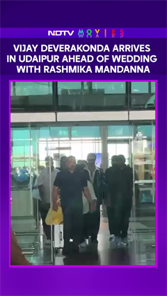 Vijay Deverakonda Arrives In Udaipur Ahead Of Wedding With Rashmika Mandanna