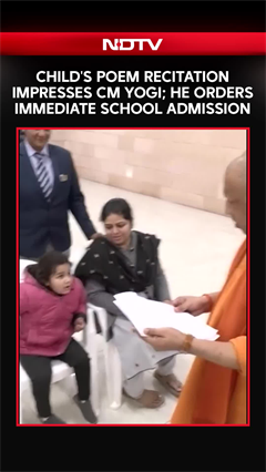CM Yogi Order Immediate School Admission After Being Impressed By Child's Poem Recitation