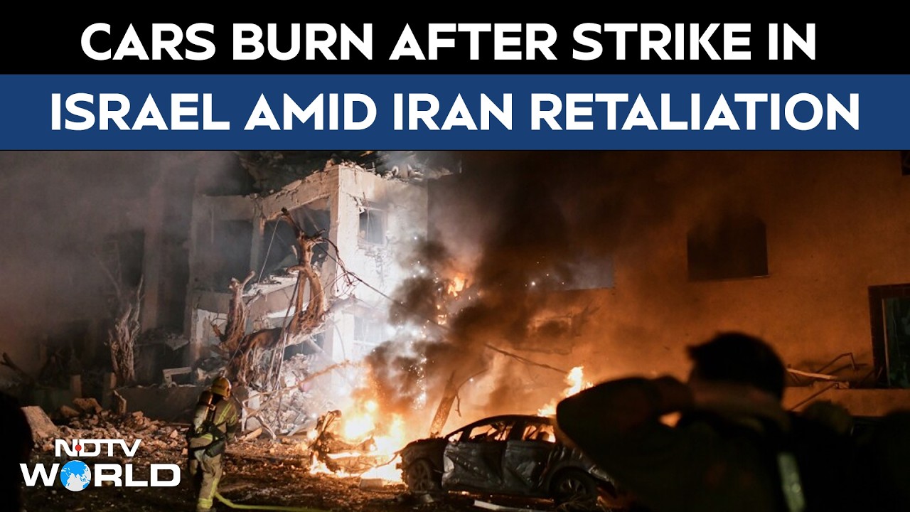 US And Israel Strike Iran | Cars On Fire In Israel After Projectile Hit Amid Iran Retaliation