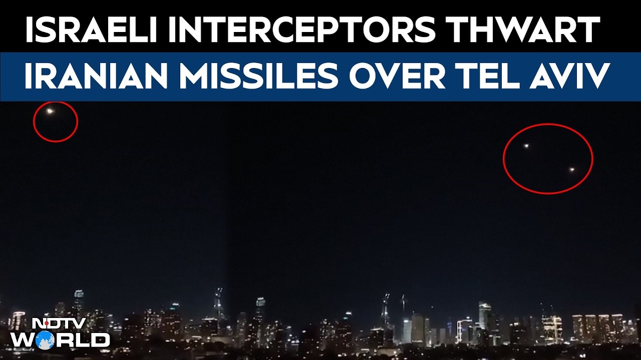Iran Attacks Israel: Israeli Interceptors Thwart Iranian Missiles In Skies Over Tel Aviv
