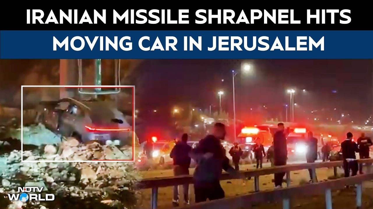 Iranian Missile Shrapnel Hits Moving Car in Jerusalem, 7 Injured