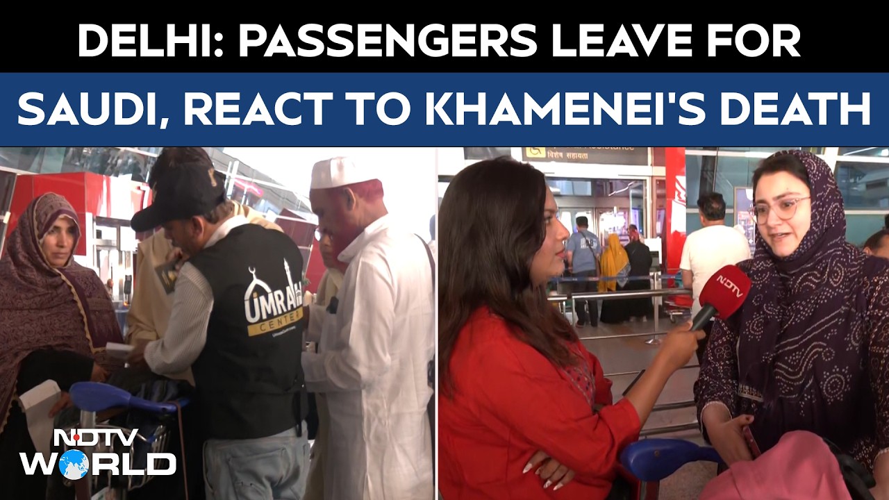Iran Israel War | Delhi T3: Passengers Leave for Saudi, React to Khamenei’s Death Amid Tensions