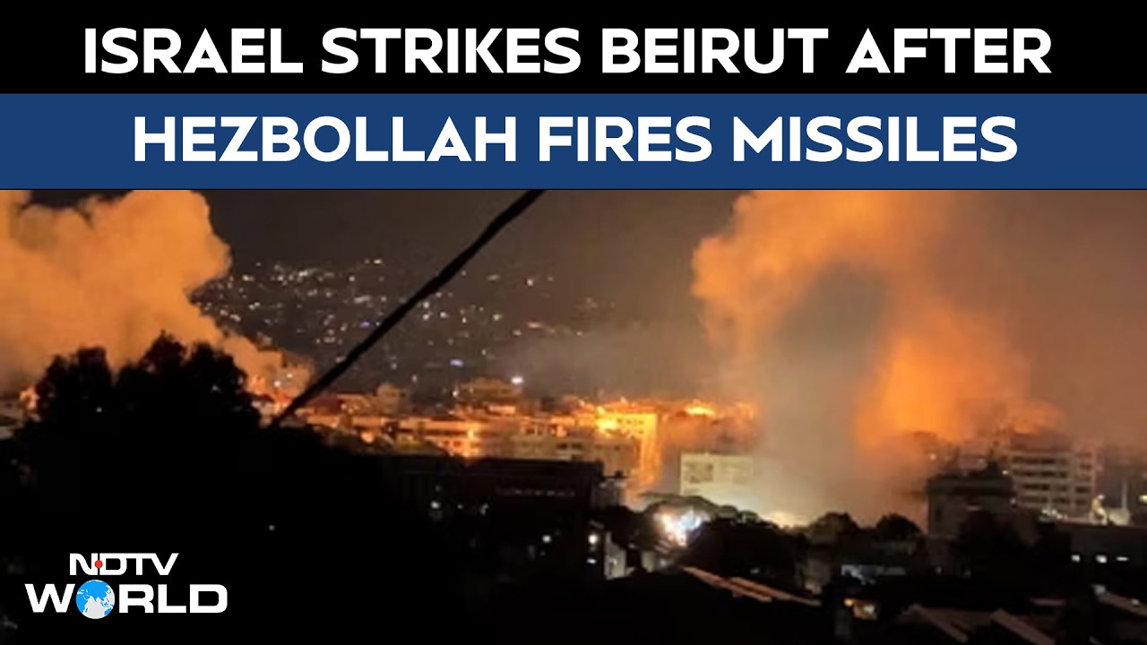 Israel Beirut News | Israel Strikes Beirut After Hezbollah Rocket, Drone Attacks; Tensions Escalate