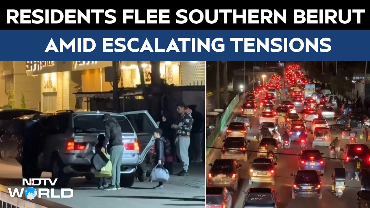 Israel Attack On Beirut | People Flee Beirut's Southern Suburbs After Israeli Strikes Hit The Area