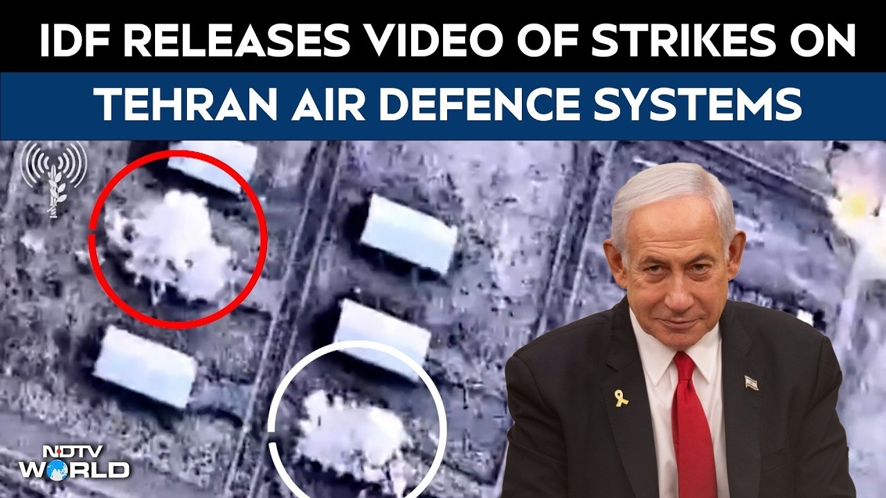 Israel Iran war | IDF Releases Video of Strikes on Tehran Air Defence Systems
