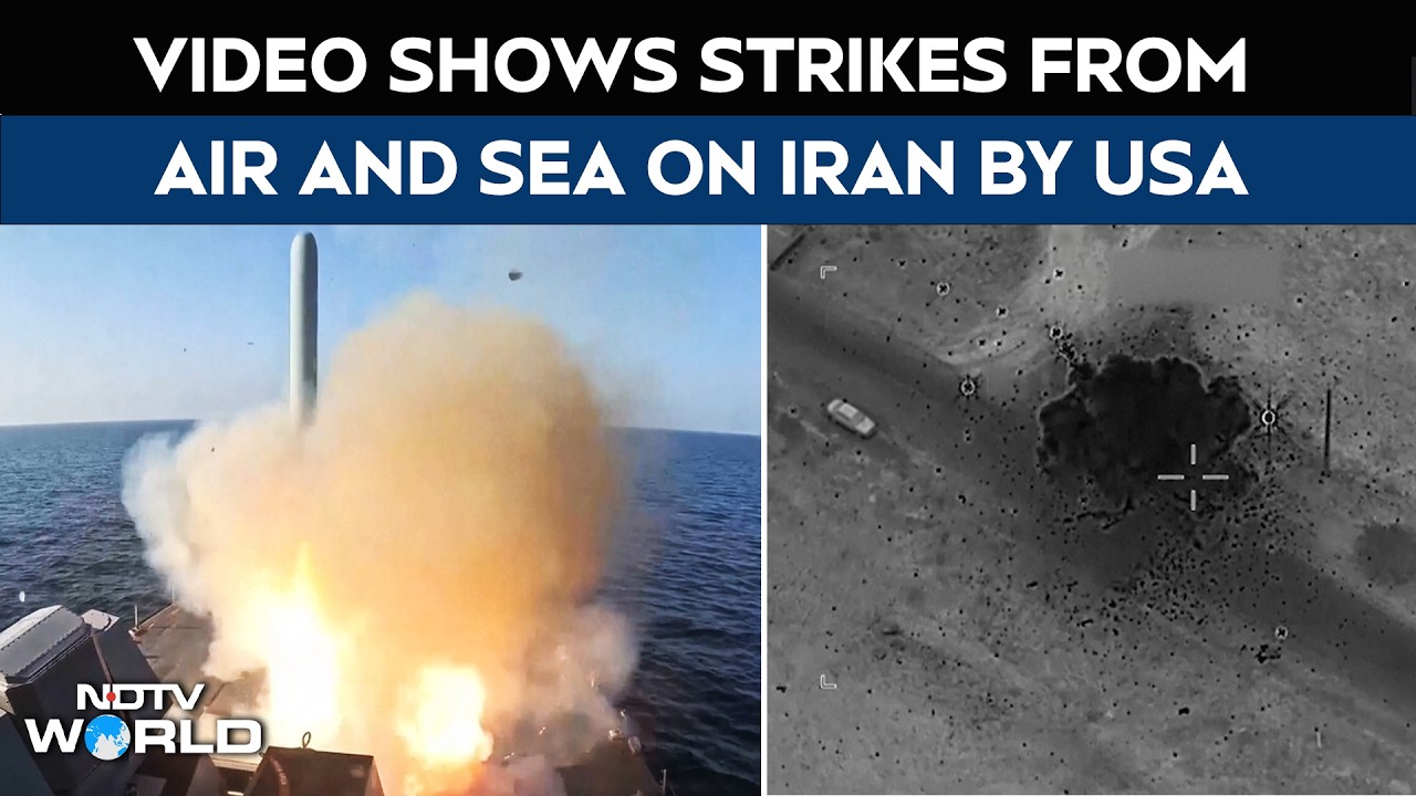 US Defense Dept. Video Shows Strikes From Air And Sea On Iran