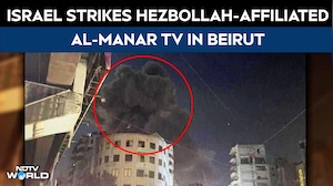 Israel Attacks Lebanon | Israel Strikes Hezbollah-Affiliated Al-Manar TV In Beirut