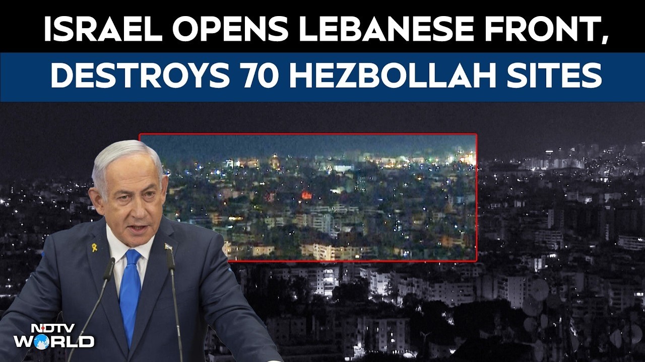 Israel Attack Hezbollah | Israel Opens Lebanese Front, Destroys 70 Hezbollah Sites