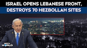 Israel Attack Hezbollah | Israel Opens Lebanese Front, Destroys 70 Hezbollah Sites