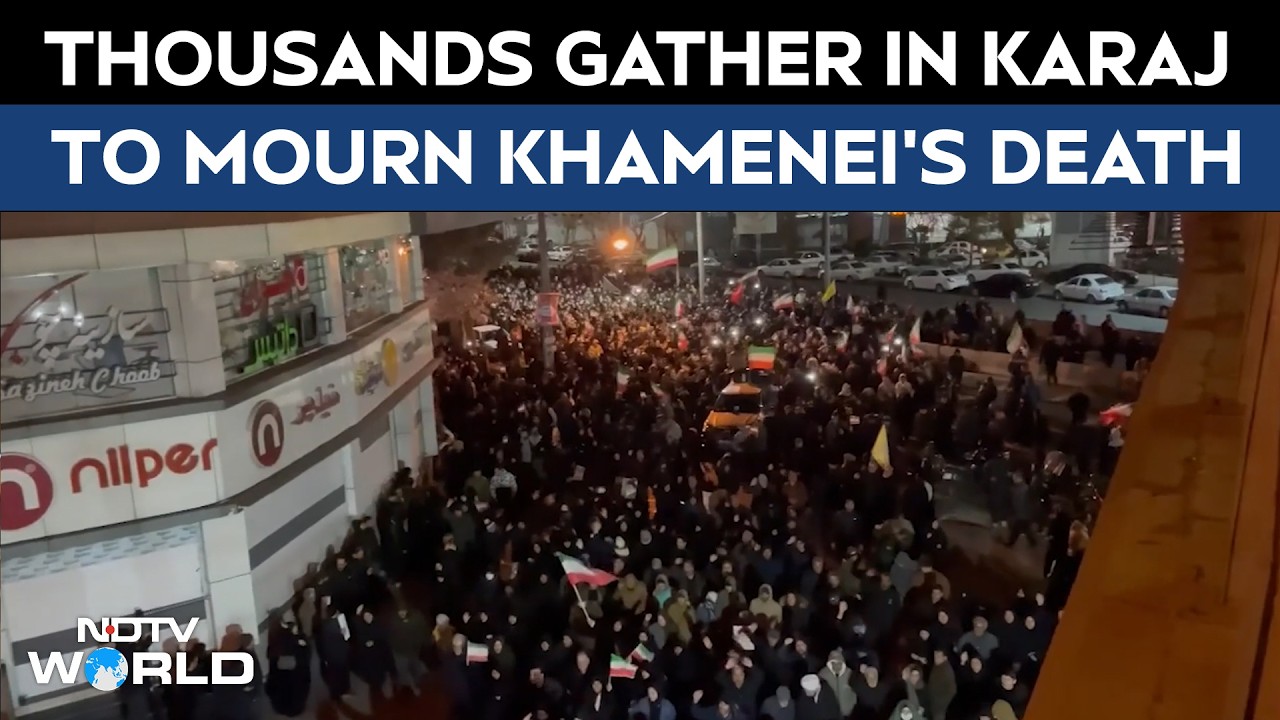 Khamenei Death News | Thousands Gather In Iran&rsquo;s Karaj To Mourn Khamenei's Death