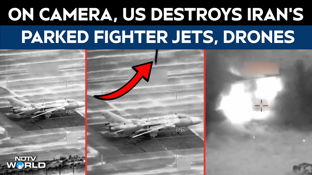 On Camera, US Destroys Iran's Parked Fighter Jets, Drones