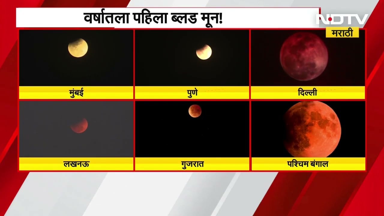 Chandragrahan 2026 | वर्षातला पहिला ब्लड मून! पाहा देशातील काही भागातील चंद्रग्रहणाची दृष्ये