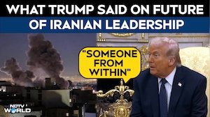 What Trump Said On Future Of Iranian Leadership: "Someone From Within..."