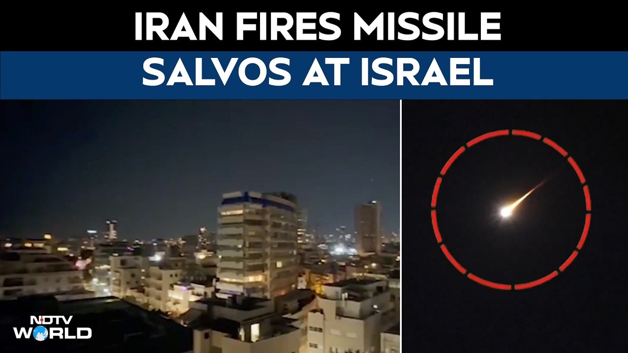 Iran Attacks Israel | Iran Launches Missile Salvos At Israel; Missiles Seen Over Tel Aviv, Jerusalem