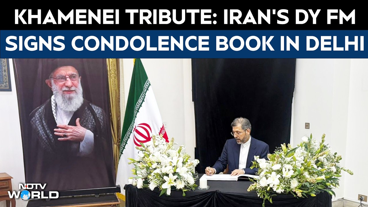 Iran's DY FM Khatibzadeh Signs Condolence Book in Delhi in memory of Khamenei