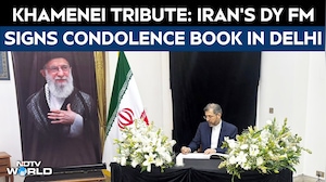 Iran's DY FM Khatibzadeh Signs Condolence Book in Delhi in memory of Khamenei