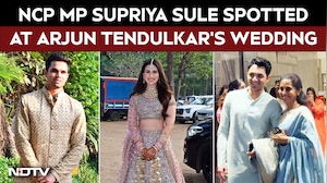 Supriya Sule Attends Arjun Tendulkar-Saaniya Chandhok Wedding In Mumbai