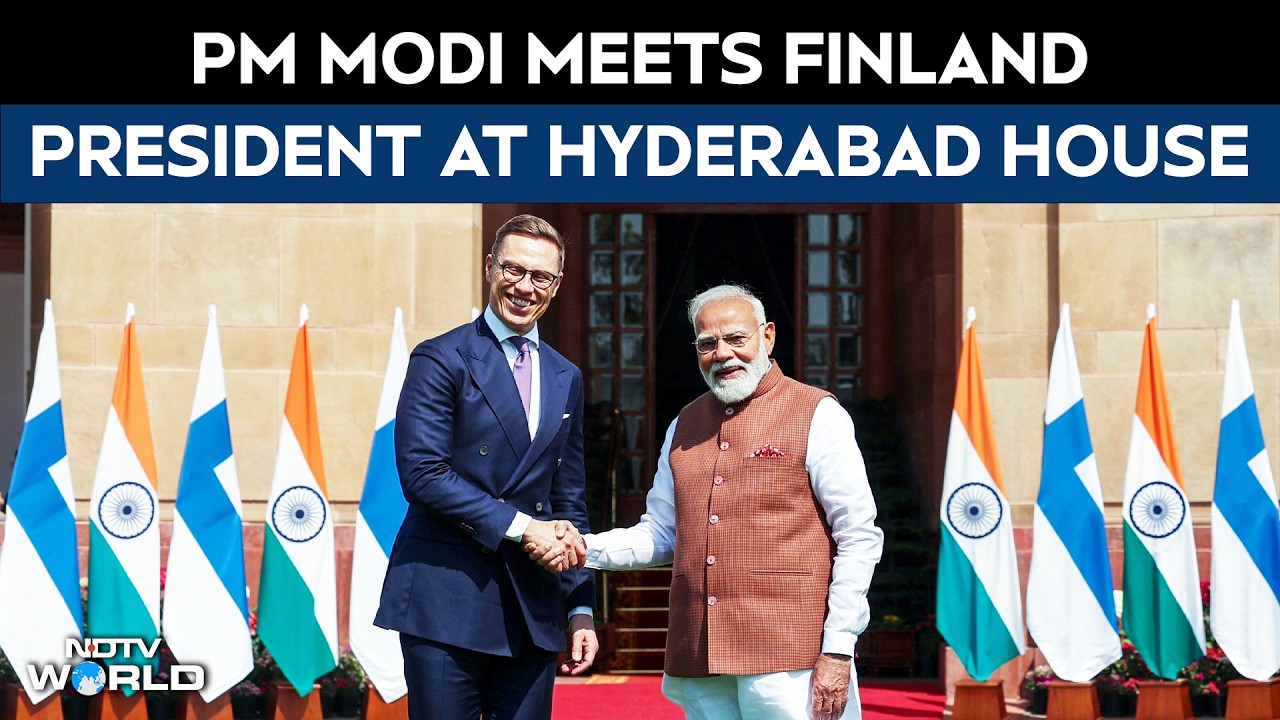 PM Modi Meets Finland President Alexander Stubb At Hyderabad House