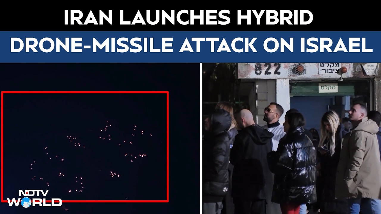 Iran War News | Cluster Bombs Seen Over Tel Aviv As Iran Launches Hybrid Drone-Missile Attack