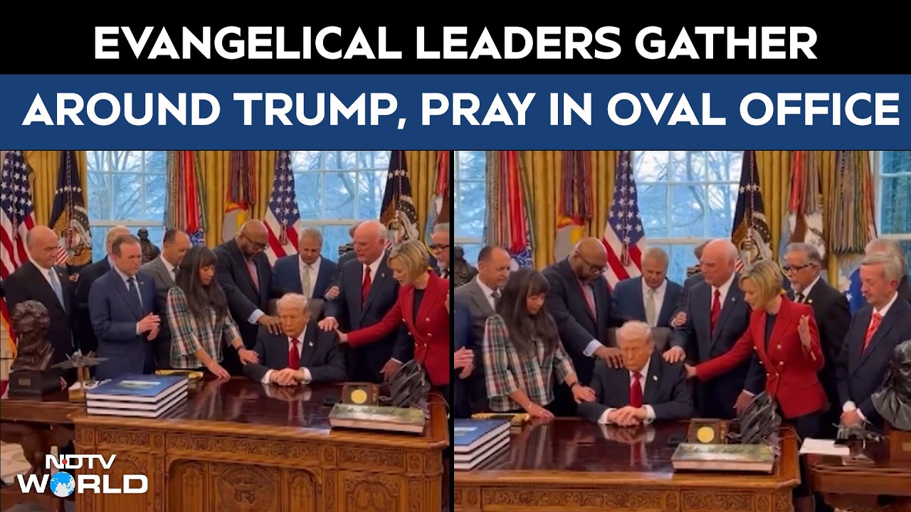 Trump Latest News | Evangelical Leaders Gather Around Trump, Pray In Oval Office