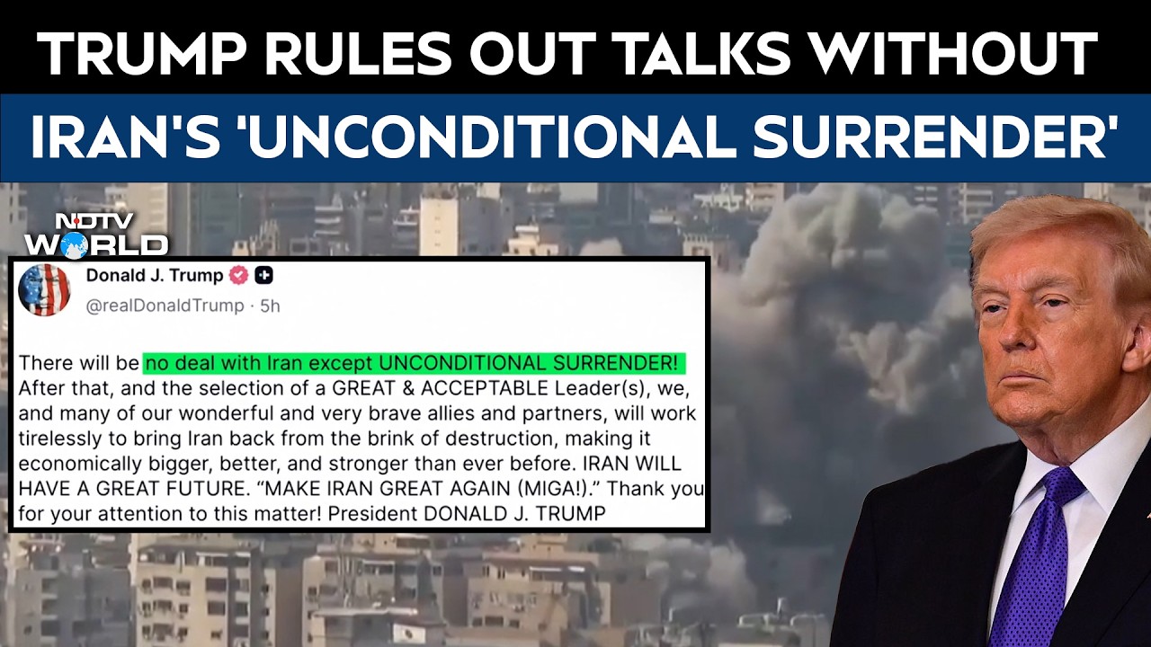 Trump News | Donald Trump Rules Out Iran Talks Without “Unconditional Surrender” As War Escalates