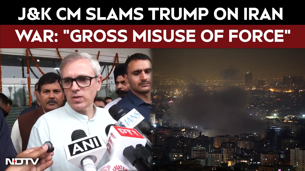 J&K CM Omar Abdullah Slams Trump On Iran War: "Gross Misuse Of Force"